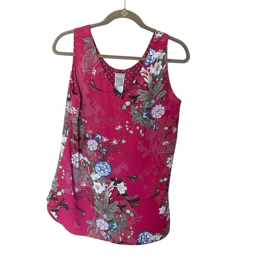 Chico’s Reversible Floral Print Sleeveless Tank Tops Size 1 (S). Bundle